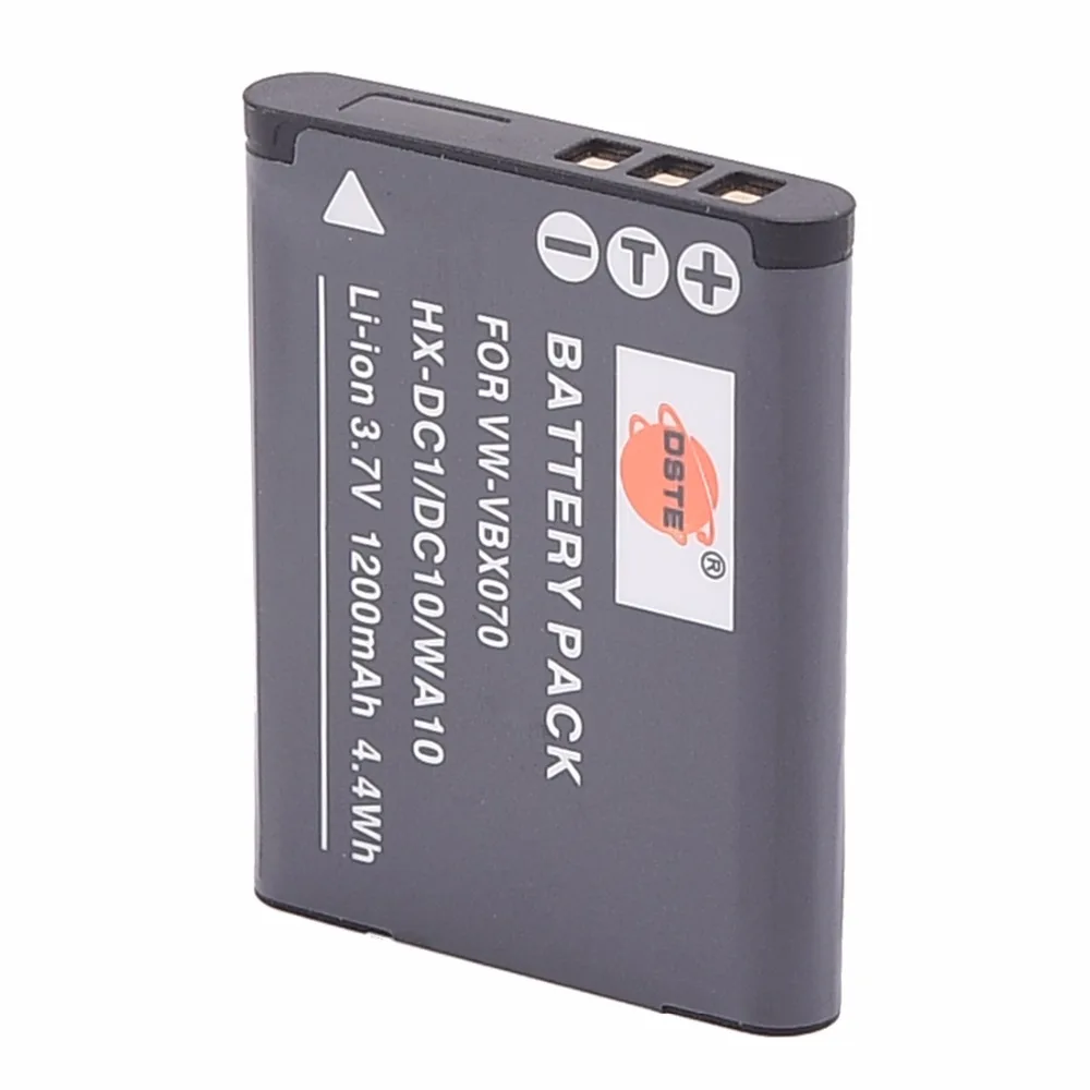 DSTE 2 шт. VW-VBX070 Перезаряжаемые Батарея для цифрового фотоаппарата Panasonic HX-DC1 DC2 DC10 DC15 WA10 цифровой Камера