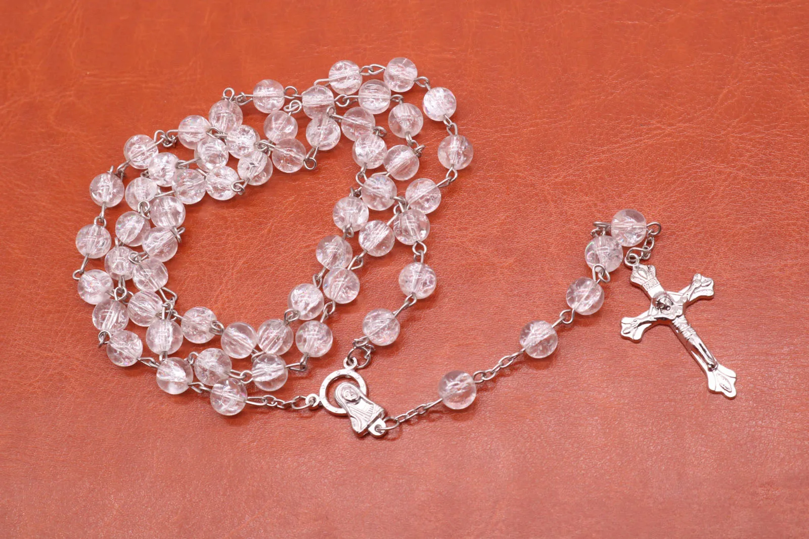 Горячая 8 мм битое стекло из бисера Цепочки и ожерелья узор made девушка Jewelry