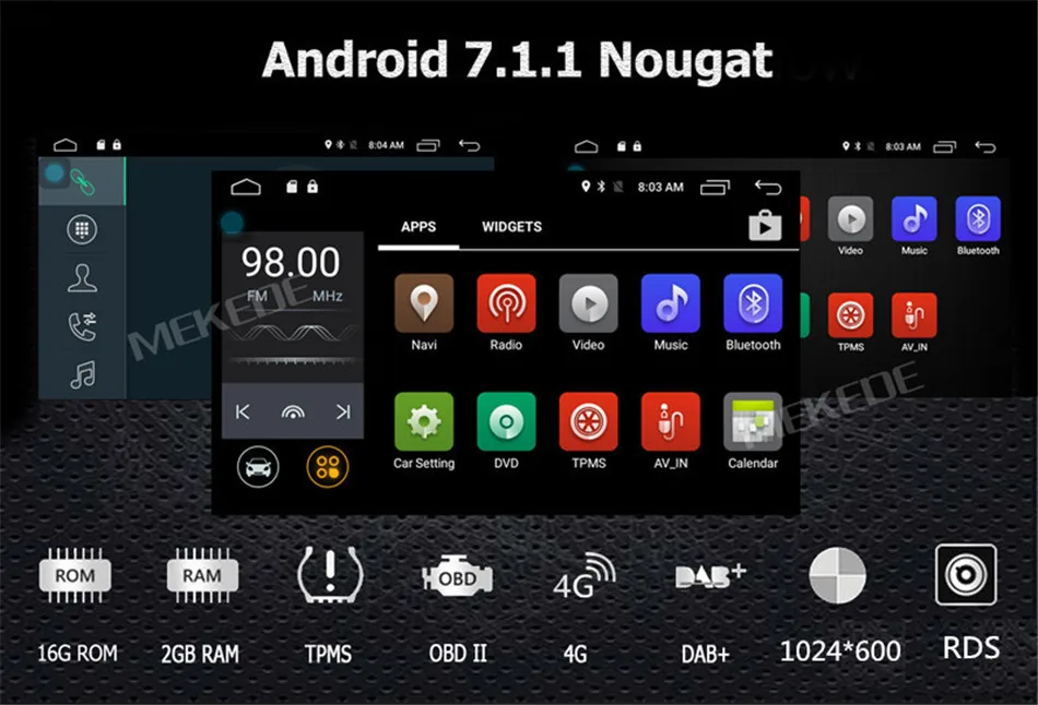 Со склада в РФ! 8 дюймов 2din чистый Android 7,1 автомобильный стерео головное устройство навигации gps радио NIVI DVD плеер для LIFAN X60 2011