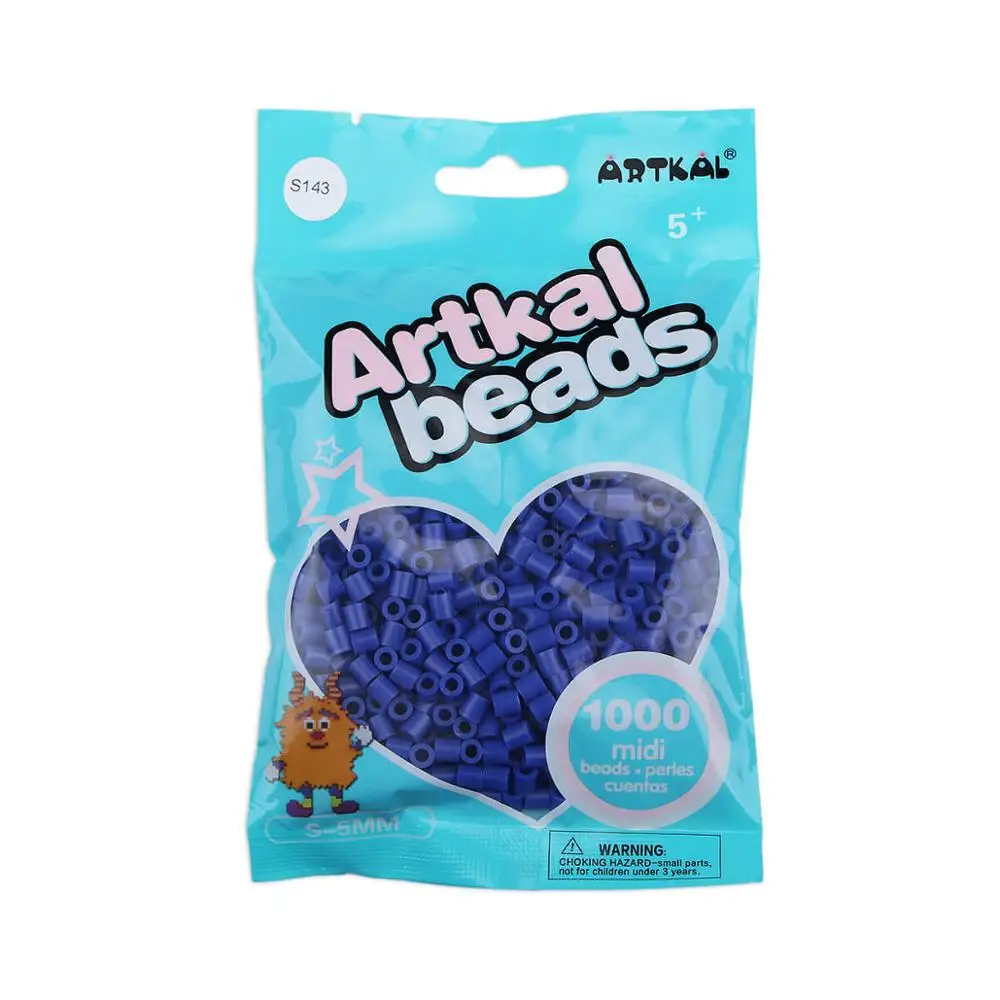 ARTKAL 1000 бусины(S136-S159) Midi S-5mm perler бусины Хама предохранитель бусины DIY Развивающие игрушки - Цвет: S1000-S143
