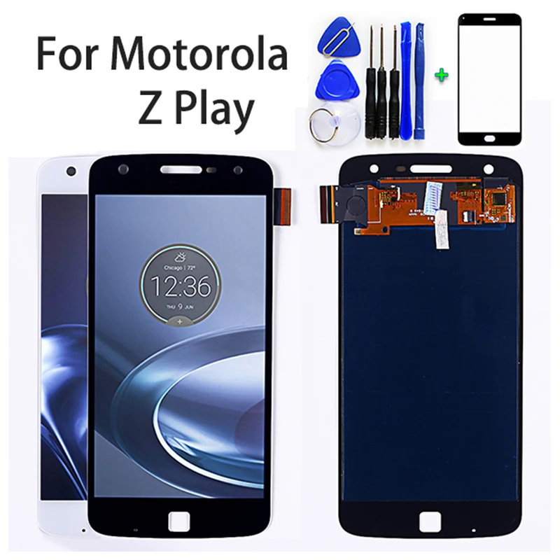ЖК дисплей AMOLED 5 дюйма для Motorola Moto Z Play XT1635 сенсорный экран с дигитайзером 1920*1080 в
