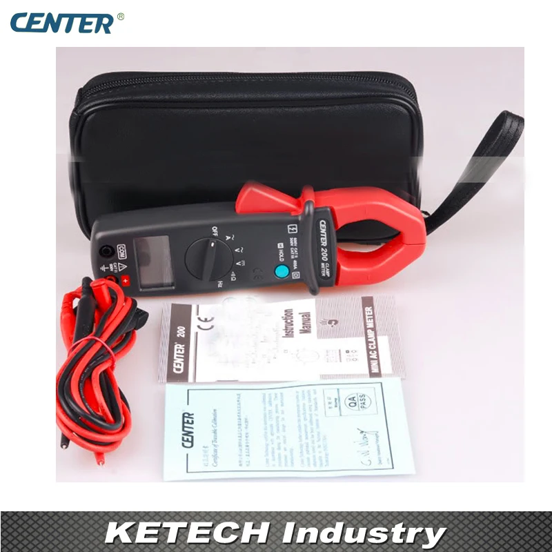 

Mini Digital AC Clamp Meter Tester CENTER200