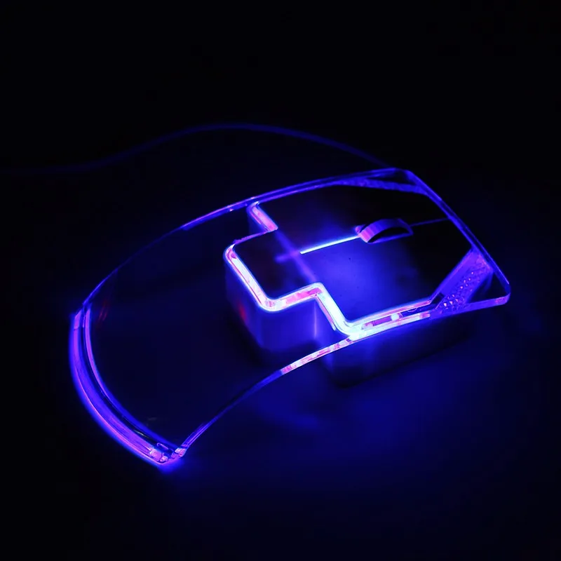 Sovawin мини прозрачная цветная дышащая светодиодная оптическая USB Проводная Подсветка мыши 1200 dpi для компьютера ПК ноутбука рабочего стола