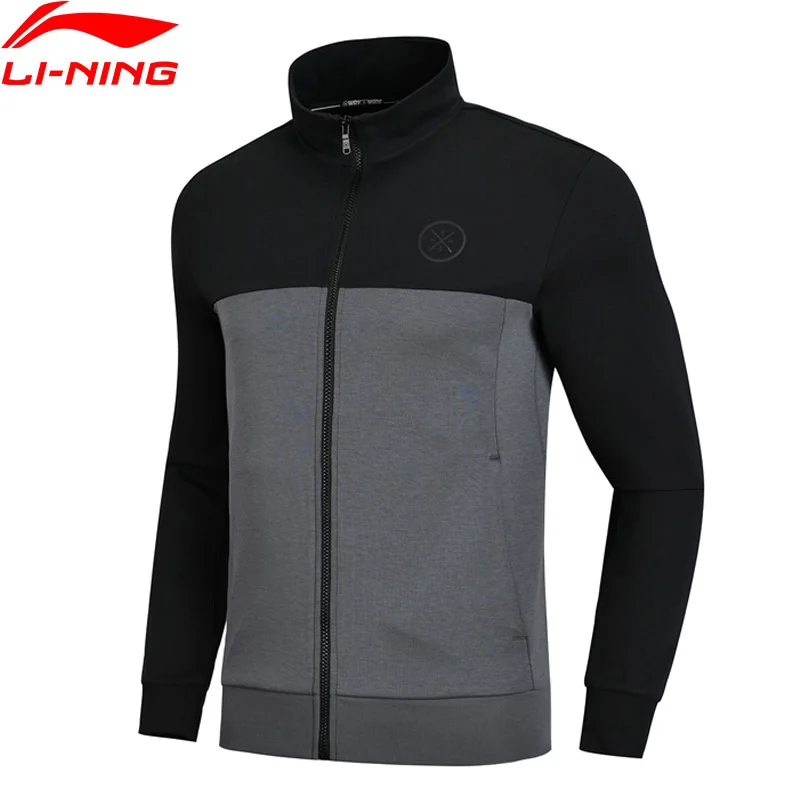 Li Ning мужская толстовка с капюшоном серии Уэйд Повседневная посадка 82% хлопок 18%
