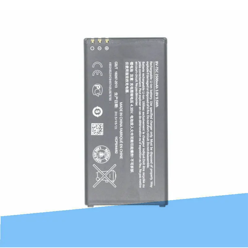 5 шт./лот 2500 мА/ч BV-T5C батарея чехлы-книжки для телефонов Microsoft Nokia Lumia 640 RM-1109 RM-1113 RM-1072