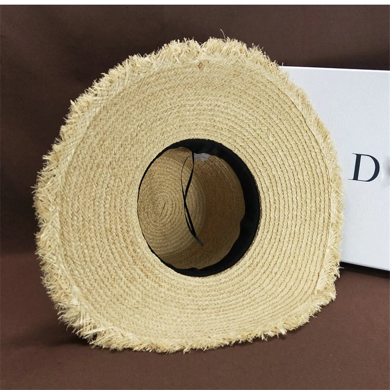Женская соломенная шляпа с высоким берцем sombrero mujer Пляжная винтажная