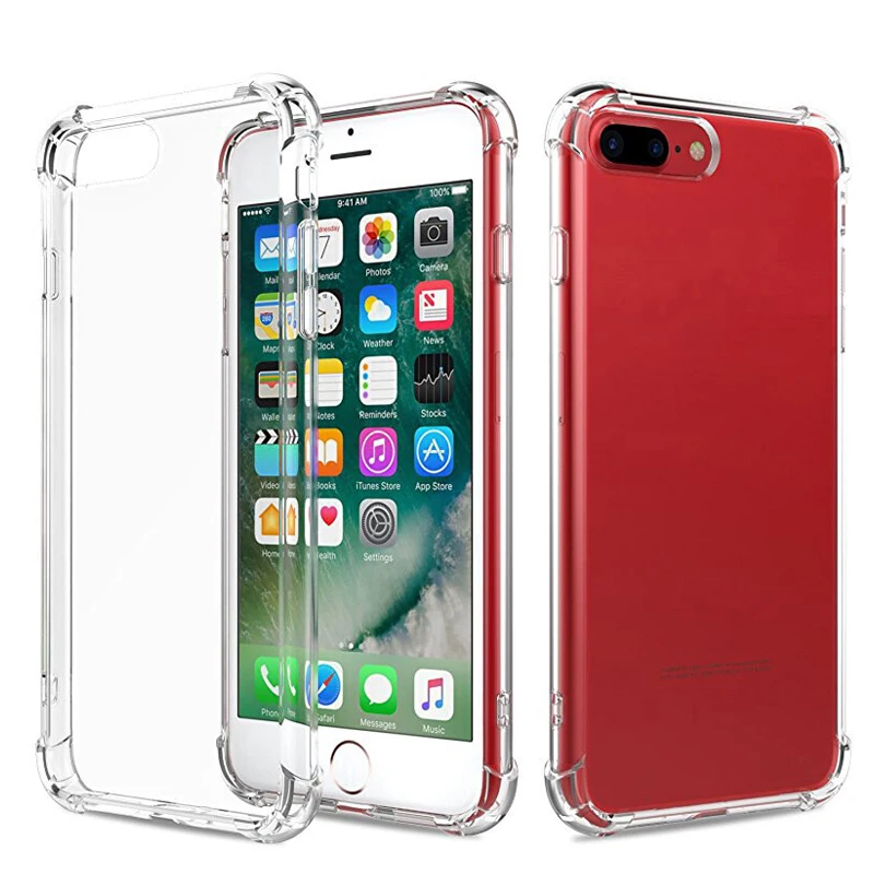 KINBOM For iPhone X 8 7 6 6s Plus 5 5s SE Case Shockproof Armor Clear Transparent Soft Phone Back Cover Capa Fundas | Мобильные