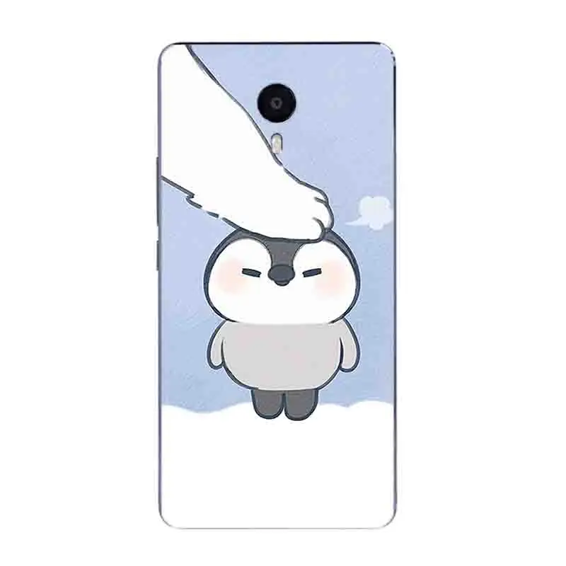 Для Meizu M1 M2 M3 M5 Note чехол для телефона Meilan Pro MAX мягкий TPU медведи и Пингвины |
