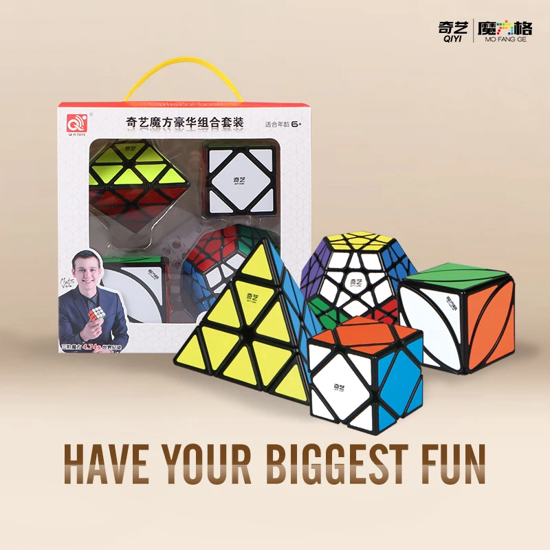 Qiyi набор 2x2x2 3x3x3 4x4x4 5x5x5 Dodecahedron mastermморфикс LVY упаковочный магический скоростной