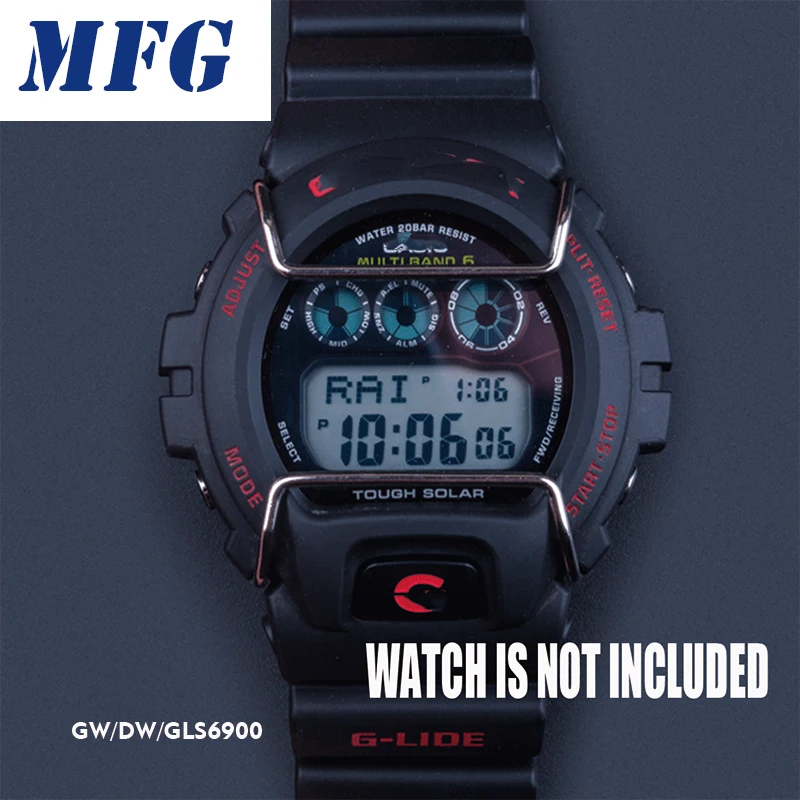 Watch Case Protection GW6900 DW6900 GLS6900 Ring Stainless Steel Golden Silver Black Bumper Accessories for GShock | Наручные часы