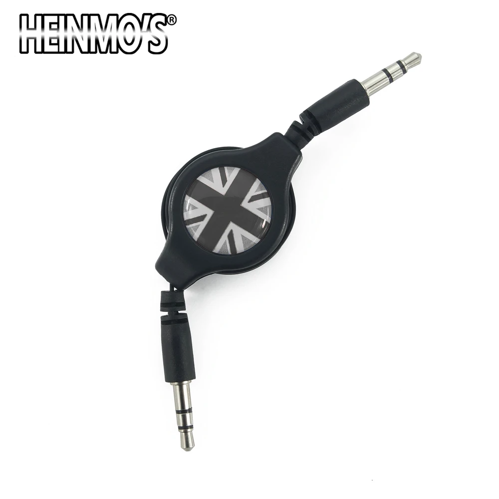 Для мини-R50 R52 R53 R55 R56 R57 R58 R59 R60 R61 F54 F55 F56 F60 Countryman автомобиля на обоих концах для подключения внешних устройств к автомагнитоле провода для MINI Cooper аксессуары - Название цвета: Grey Union Jack