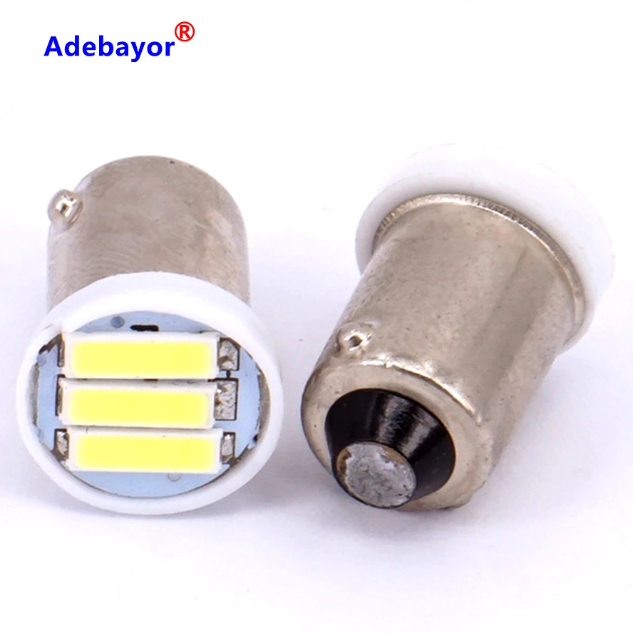 100X BA9s 3smd 7014 H6W T4W T11 высокой мощности 1 Вт автомобильный индикатор номерной знак Карта Купол упаковки для укладки лампочки