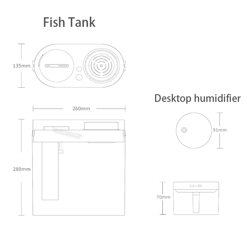 Xiaomi Mijia HFJH геометрический аквариум Aquaponics экосистема специальный USB Настольный увлажнитель для дома и офиса
