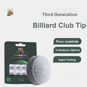 2019 Chuang бренд Cattlehide 10,5 мм снукер кий наконечник S M H MH Китай