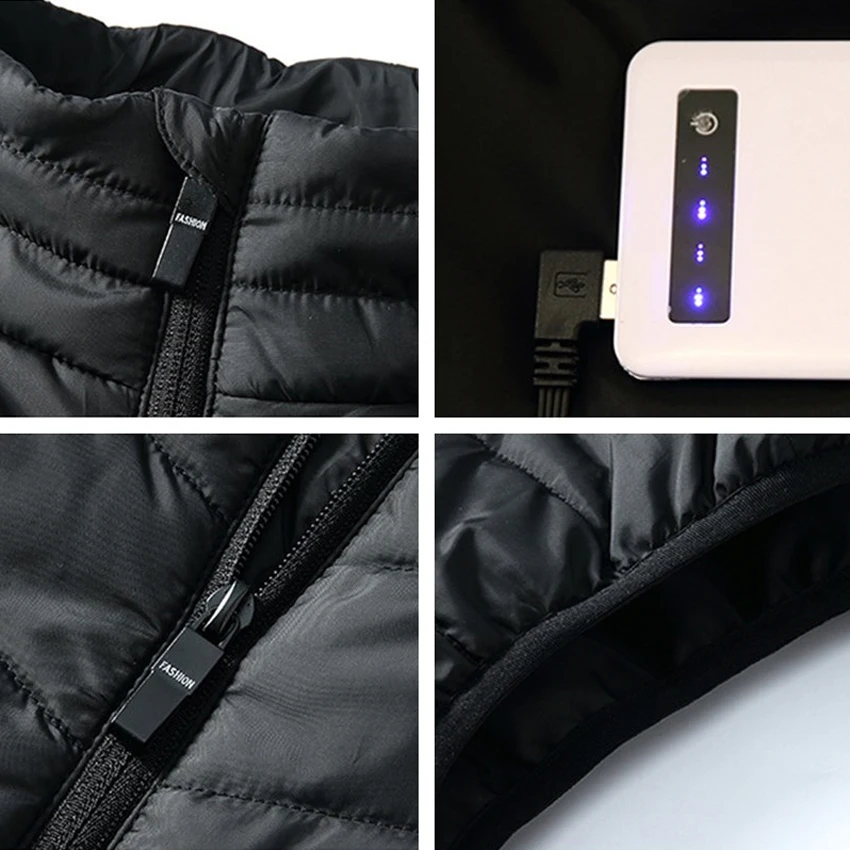 S.ARCHON Тактический зимний утепленный жилет без рукавов с USB подогревом Мужской