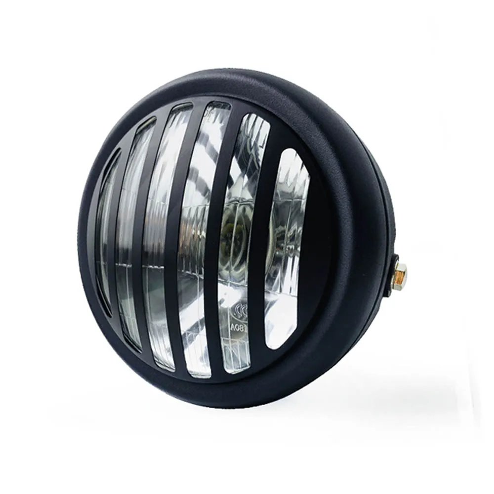12V Универсальный мотоциклетный Ретро гриль фара Hi/Lo винтажный налобный фонарь