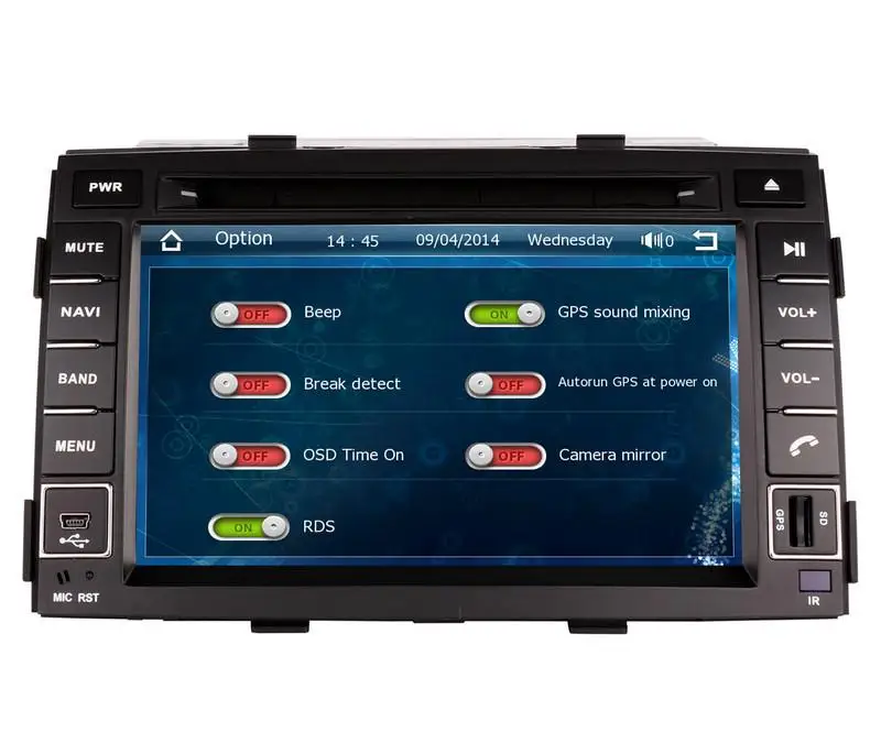 7 дюймовый автомобильный DVD плеер с GPS (опционально) аудио радио стерео USB/SD AUX BT/TV
