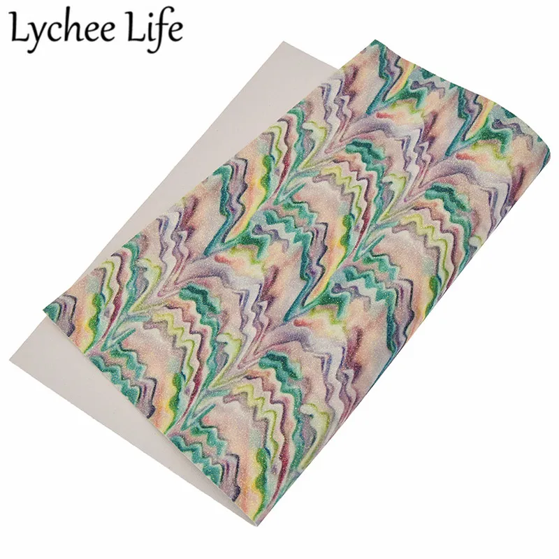 2 Lychee жизнь цветной глиттер Искусственная кожа ткань хит Цвет A4 PU 29x21 см Ткань DIY Ручная работа шитье ткань аксессуары - Цвет: 2