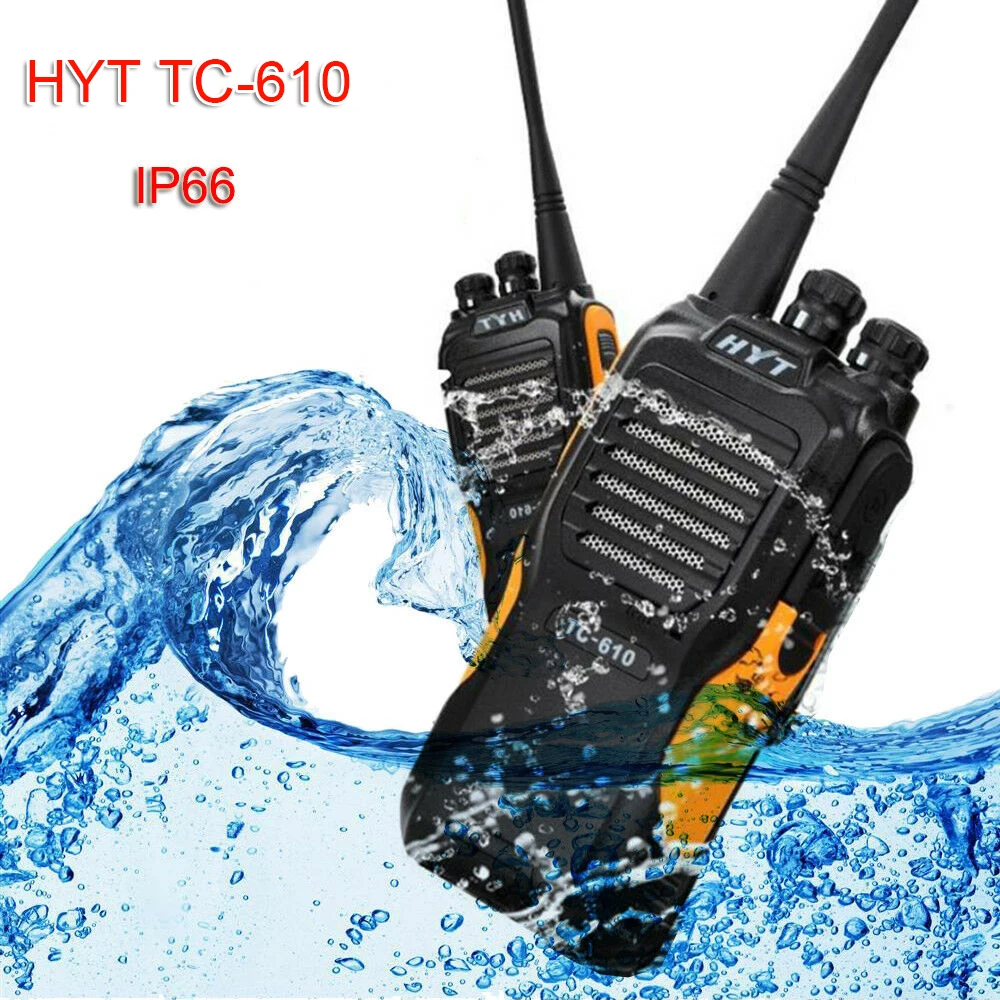 HYT TC610 woki toki 16 канальный 5 Вт портативный радио TC-610 VHF136-174MHz или UHF450-470MHz Водонепроницаемая рация