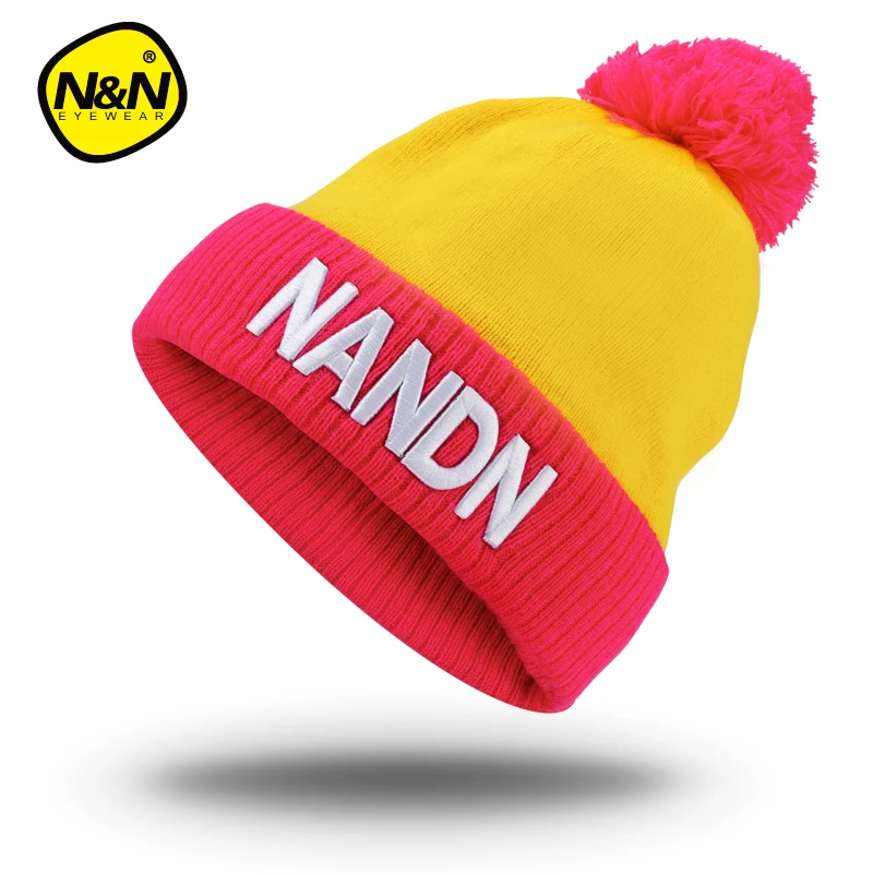 NANDN осенне зимняя шапка унисекс вязаная Лыжная Шапка Skulliesl run|running cap|cap runningknit running |