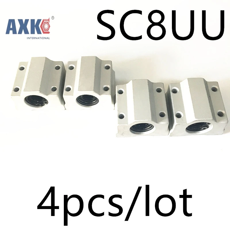 Linear Rail Axk Cnc Router Parts High Quality 4pcs/lot Sc8uu Scs8uu 8mm Linear Ball Bearing Block With Lm8uu Bush, Pillow