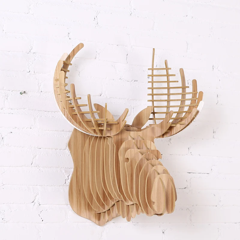 1 шт. украшение для стен дома деревянная голова животных подвесная Корона лося