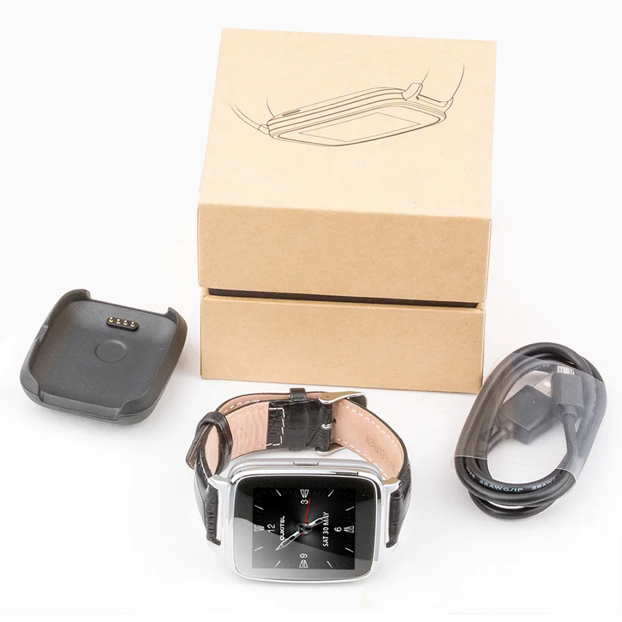 OUKITEl A28 Smart Watch Heart rate monitor 1.54 дюймов bluetooth часы Натуральная Кожа Поддержки трекер