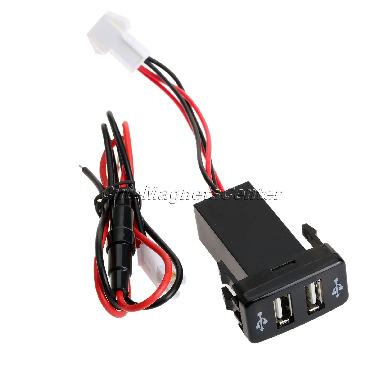 Автомобильный двойной USB порт зарядное устройство адаптер PDA DVR Аудио вход для Toyota