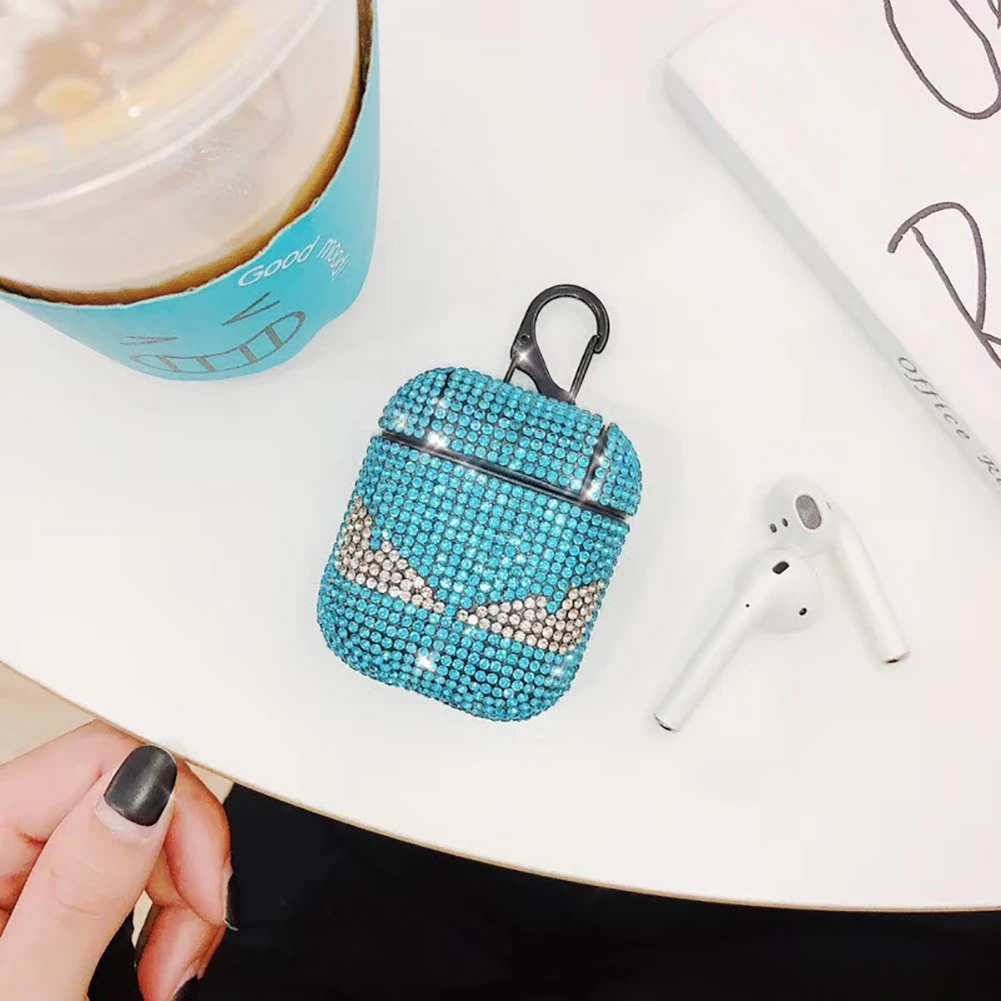 Роскошные Rhinestone 1 шт. Bluetooth беспроводные наушники чехол для AirPods защитный чехол Аксессуары для Apple Airpods зарядная коробка