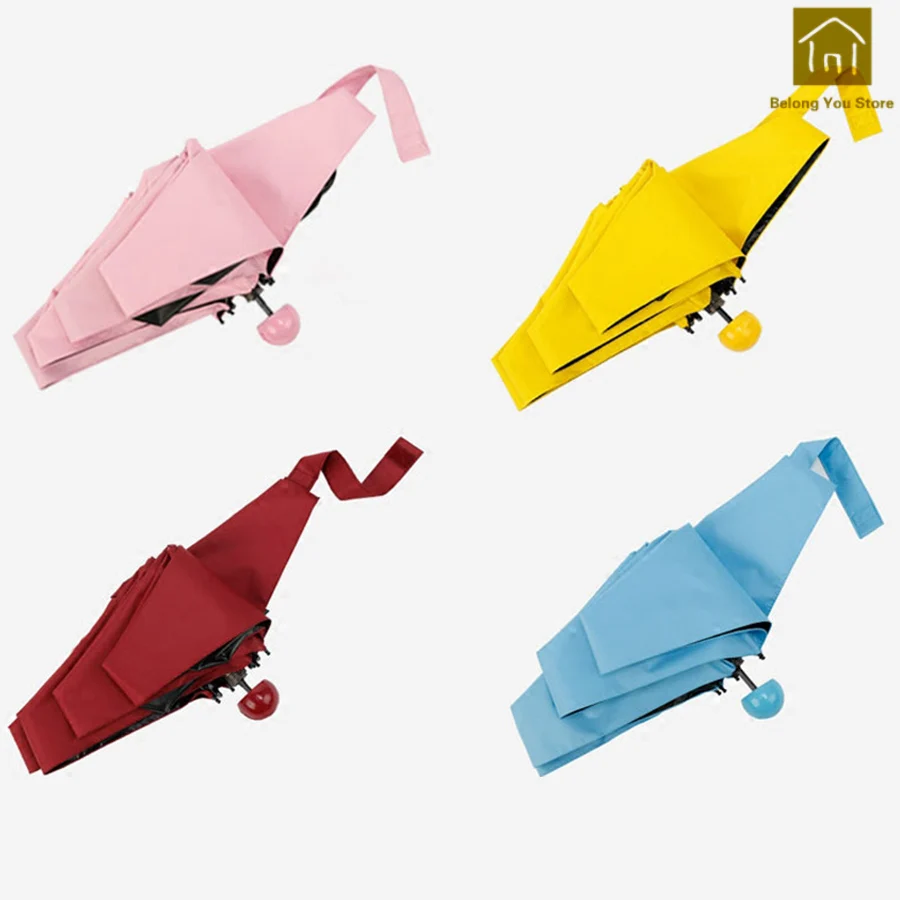 Women Sunscreen Umbrella High Quality Windproof Parasol Tuin Foldable Umbrellas Mini Pocket Sombrinhas Mulher Rain Tools WKW033 | Дом и сад