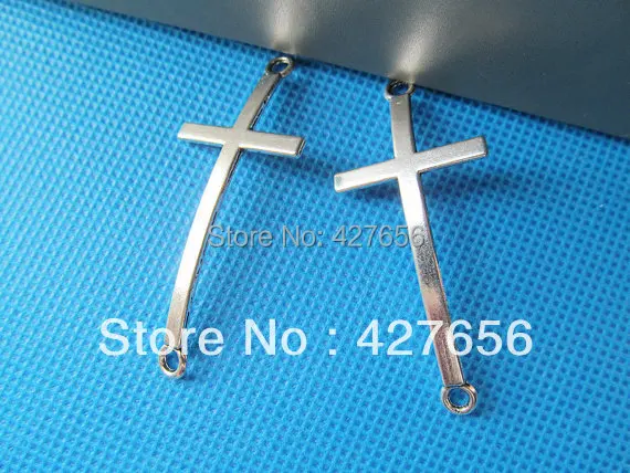 15pcs 21.47mmx49.99mm Antique Silver tone/Antique Bronze Side/Sideway Blank Cross Connector Pendant Charm/Finding DIY Accessory | Украшения