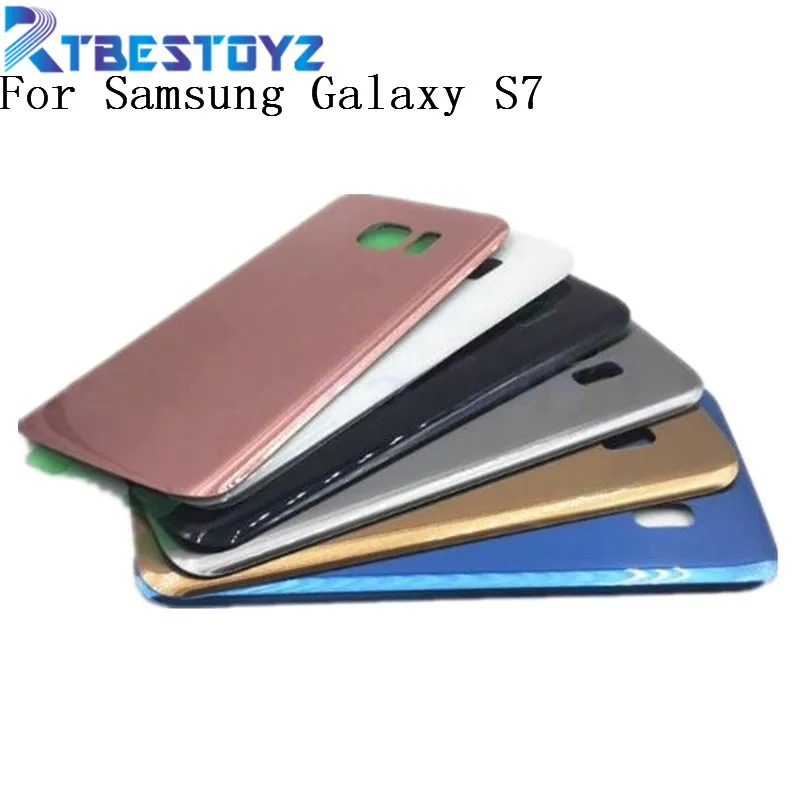 RTBESTOYZ For Samsung Galaxy S7 G930 G930F G930H Back Battery Cover Door Rear Glass Housing Case With Logo | Мобильные телефоны и