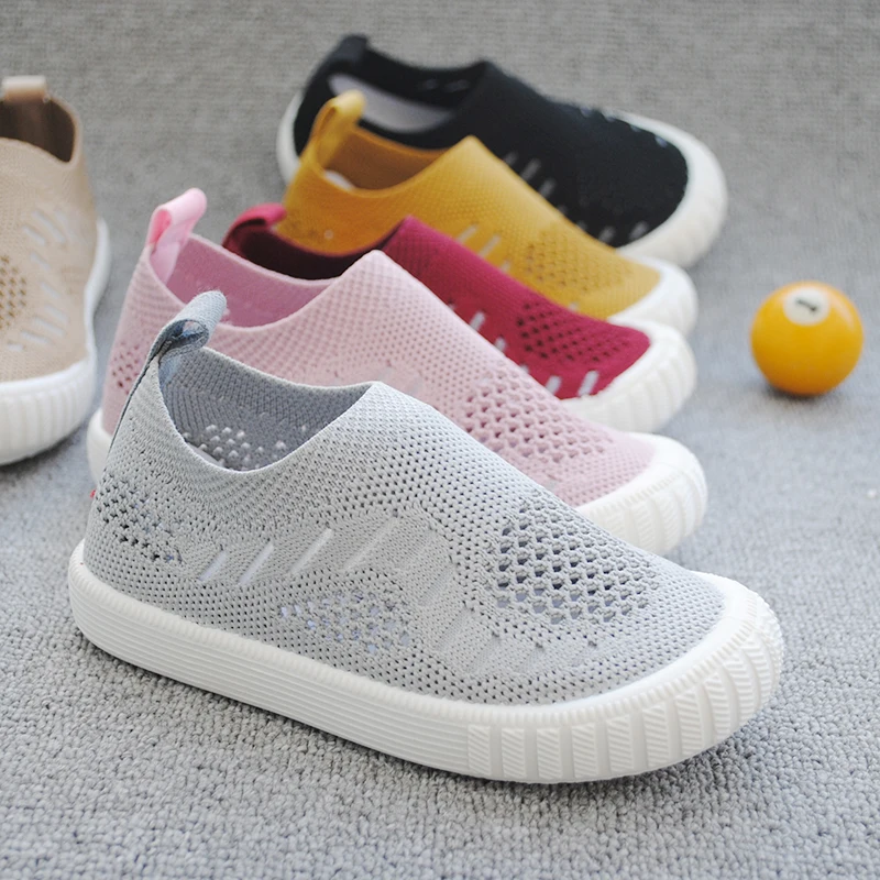Hollow Fly Knitting Casual Shoes For Kids Boys Girls Light Weight Breathable Sneakers Cheap Footwear Children's | Детская одежда и