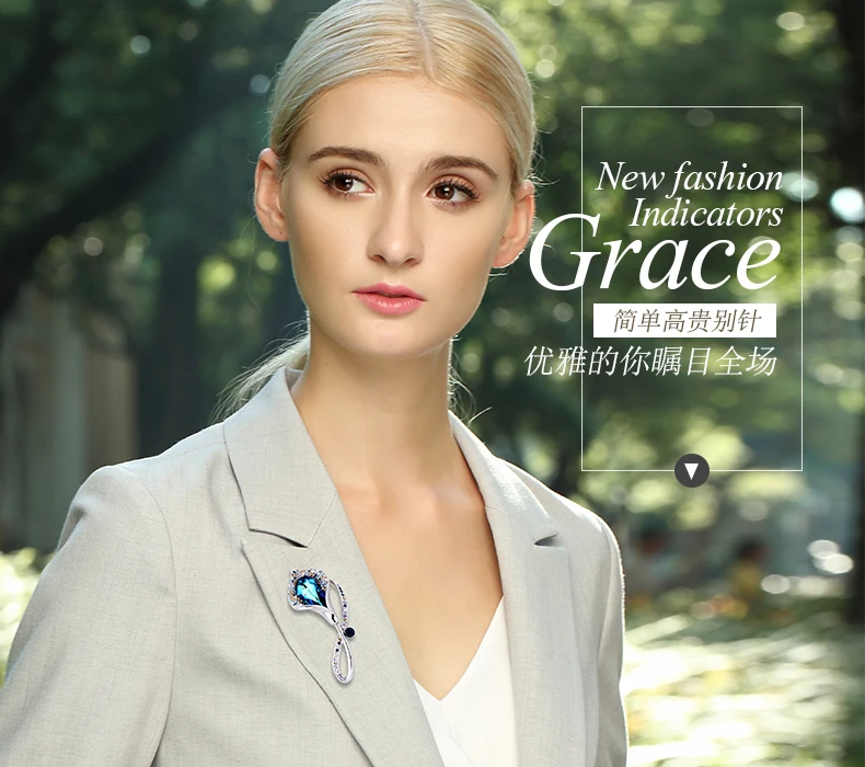 Новинка Warme Farben женские Броши Кристалл от Swarovski богемные цветы в форме броши костюм шарфы Заколки ювелирные аксессуары