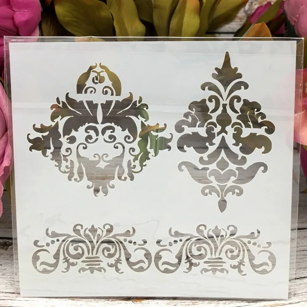 

5" New Floral DIY Layering Stencils Wall Painting Scrapbook Embossing Album Decorative Paper Card Template