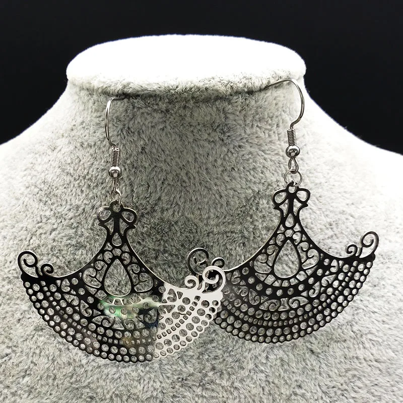 Серьги женские из нержавеющей стали серебристого цвета эффектные E1600S02 |