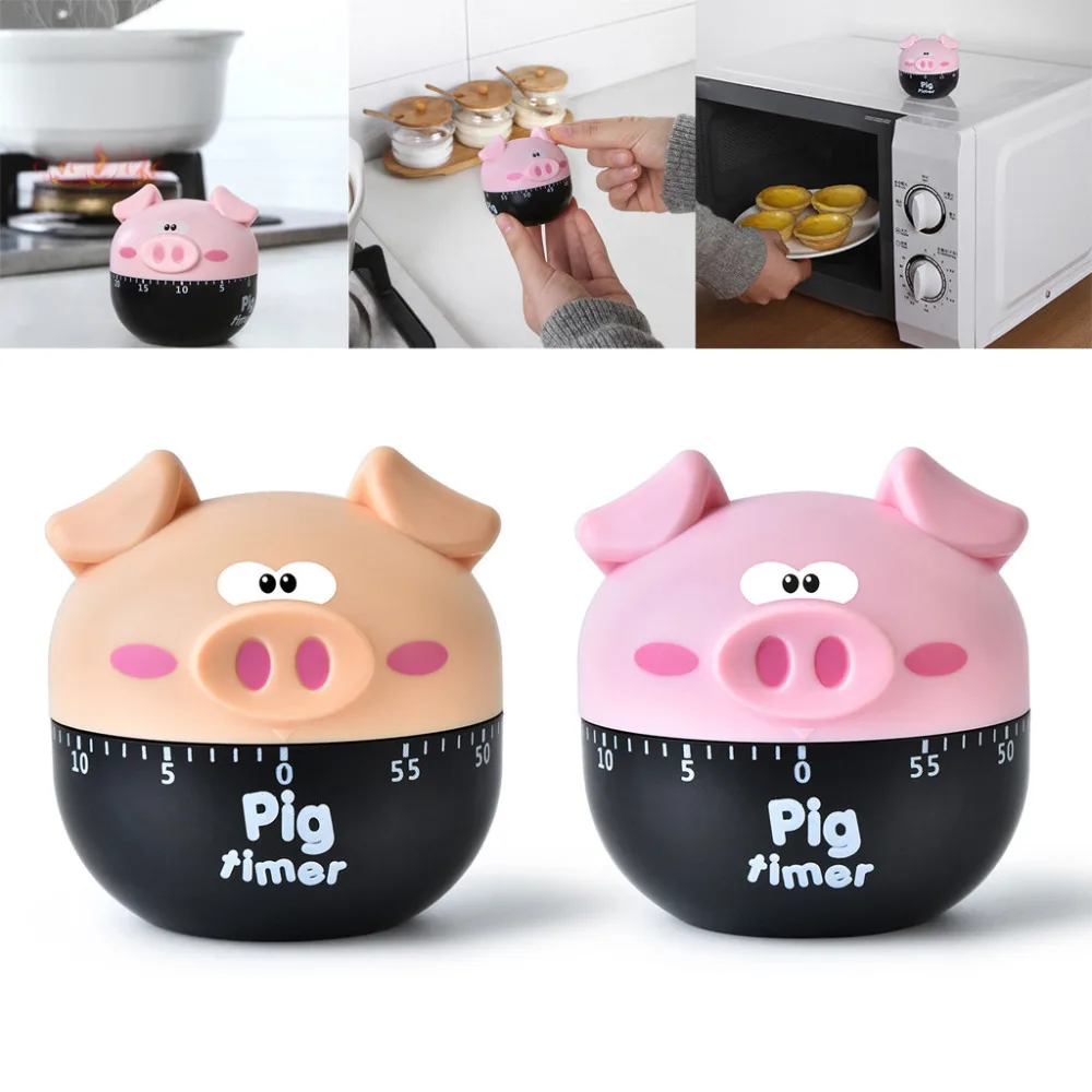 Kitchen Cooking Countdown 60 Mins Steel/Plastic Mechanical Timer Alarm Cartoon Home | Дом и сад