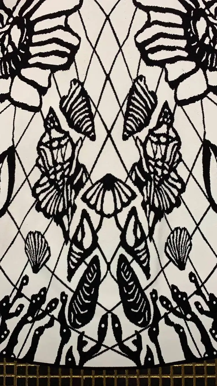 High Quality Celebrity White Jacquard Aline Rayon Bandage Dress Cocktail Party Bodycon | Женская одежда