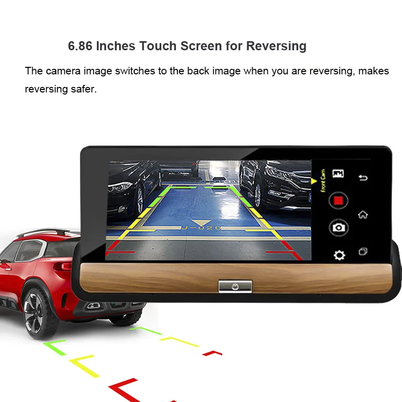 HGDO 6 86 &quotIPS Dash камера FHD 1080P Android 3G Автомобильный видеорегистратор GPS навигация