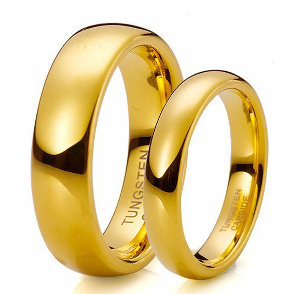 Мужские кольца и обручальные Soul 1 пара золотого цвета вольфрамовые 6 мм Альянс