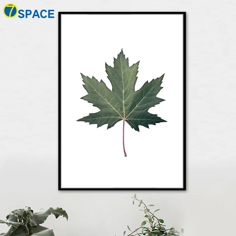 

Green Maple Leaves Wall Art Canvas Painting Nordic Posters And Prints Canvas Prints Plant Wall Pictures For Living Room Decor