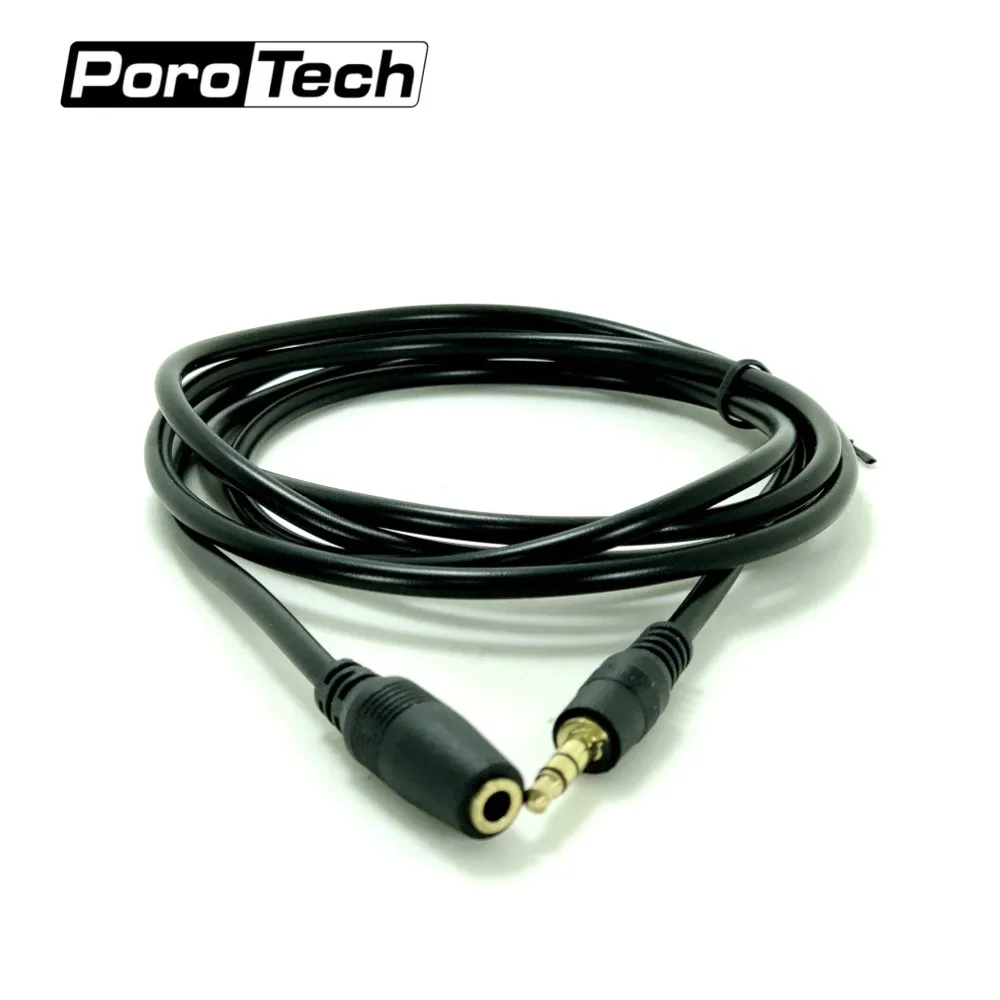 Wholesale 3.5mm 3-pole Jack Male to Female AUX Cable Stereo Audio Extension Cable Cord 1.5m Earphone Headphone PC Extension wire