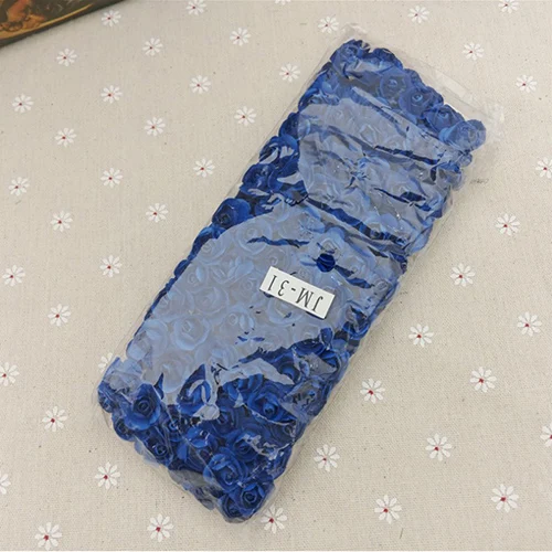 Royal blue Melsnajsd 144 шт./лот 1,8 см мини бумага розы цветы свадебное оформление букета бумага цветок для бумага в форме цветков для скрапбукинга дешево - Цвет: Royal blue