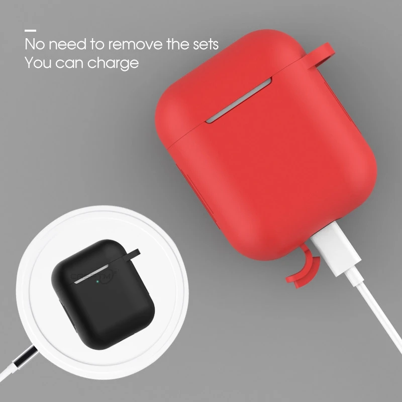 Чехол CASPTM для Airpods силиконовый защитный чехол сумка Bluetooth гарнитуры Apple AirPods 1-го