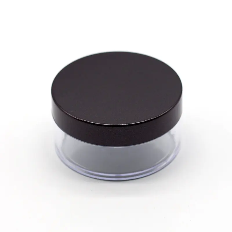 50g Plastic Loose Powder Jar with Sifter Empty Cosmetic Container Black Matte Cap Makeup Compact | Красота и здоровье