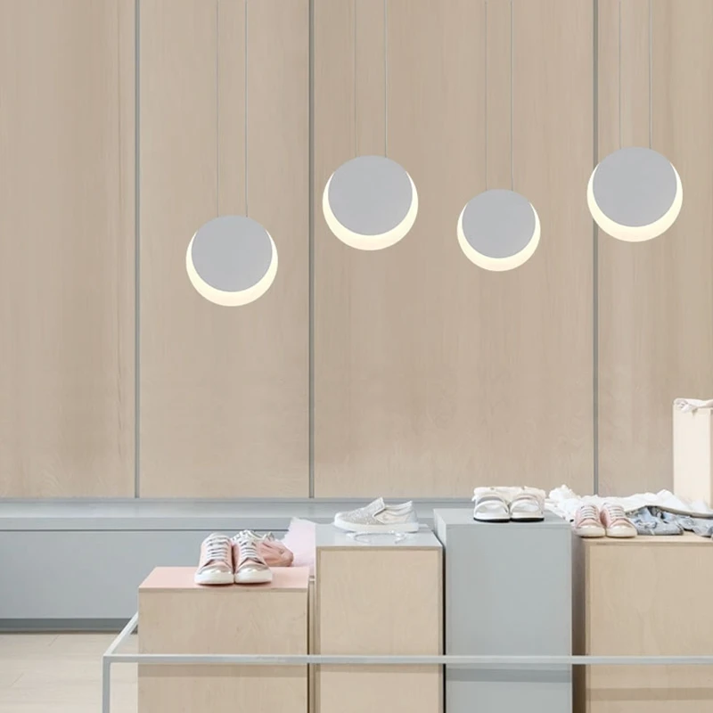 LukLoy Moon Pendant Lights Loft Hanging Light Fixture Kitchen Hanglamp Living Room Bedside Lamp Luminaire | Освещение