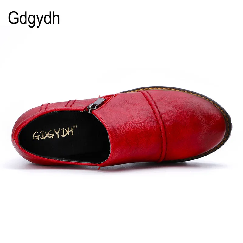 Gdgydh/2019 г. Демисезонная женская обувь женские туфли лодочки на толстом каблуке