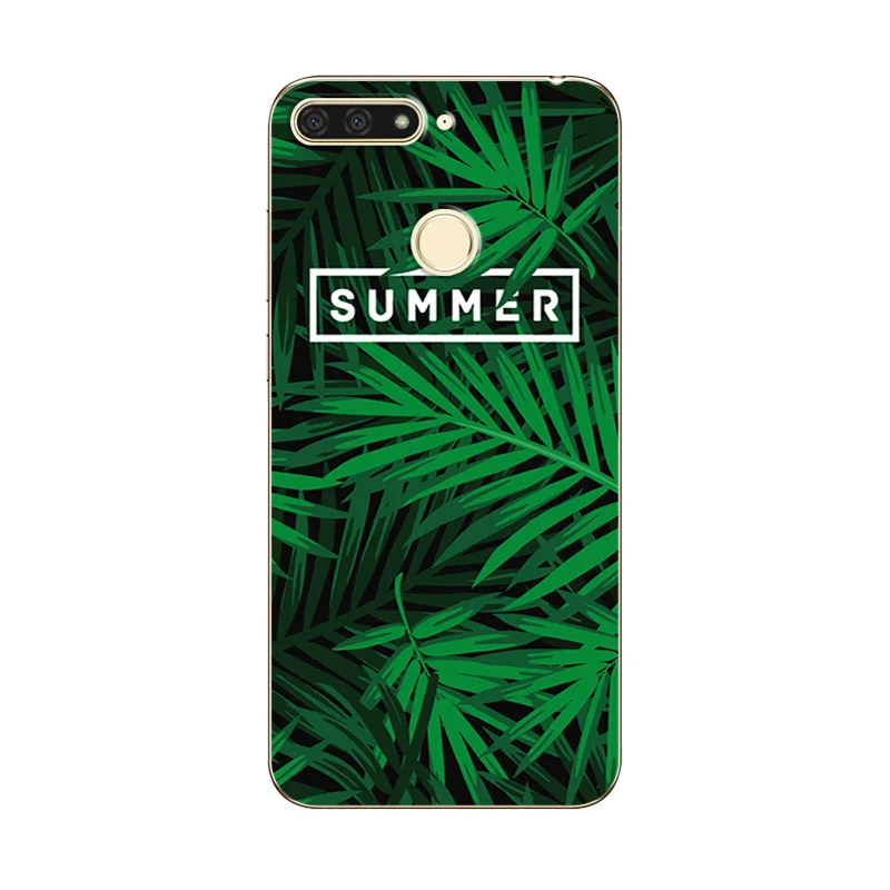 Мягкий ТПУ чехол для телефона Huawei Honor 7A Pro мягкий с красочным рисунком Новый Honor7A 5 7