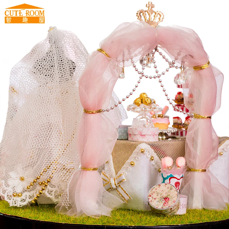 Новинка миниатюрный кукольный домик сделай сам игрушки Miniatura для свадебного
