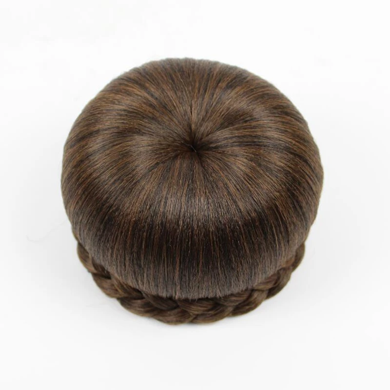 Women Synthetic Hair Clip In One Piece Chignon Apple Style Round Bud Hair Chignons Free Shipping